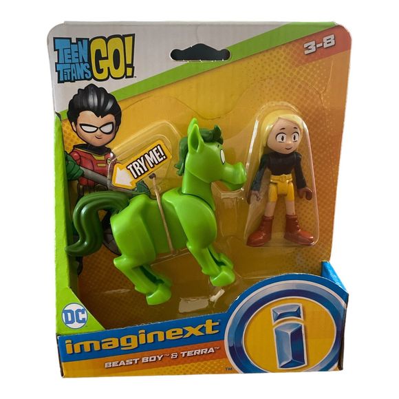 Fisher-Price Imaginext Teen Titans Go! Beast Boy & Terra 2 Piece Figure Set *New - Picture 1 of 2
